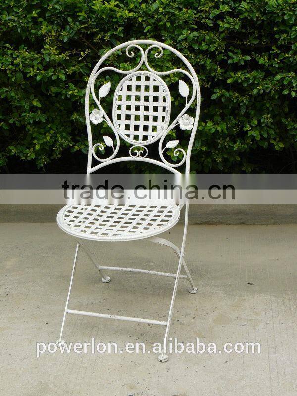 Heritage Tea Two Seater Metal Garden Patio Set Antique White Elegant Style