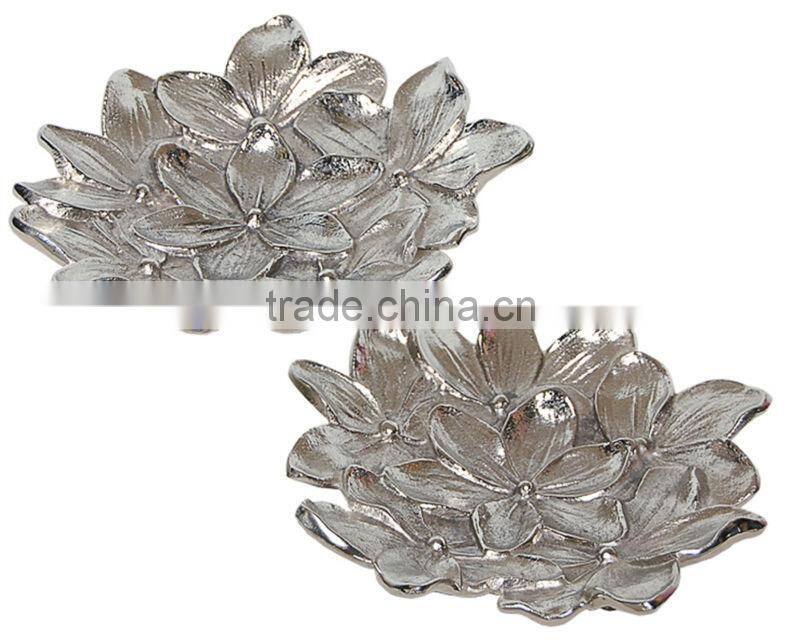 Mango Leaf Aluminium Platter Aluminum Tary