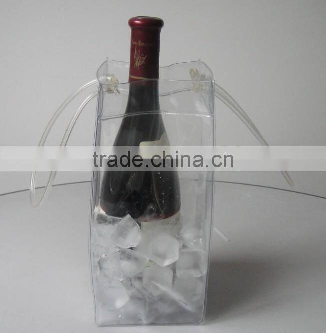 Eco-friendly pvc wine cooler bag,pvc ice wine chiller bag