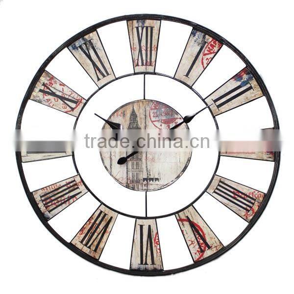 Antique Metal Carved Wal Clock