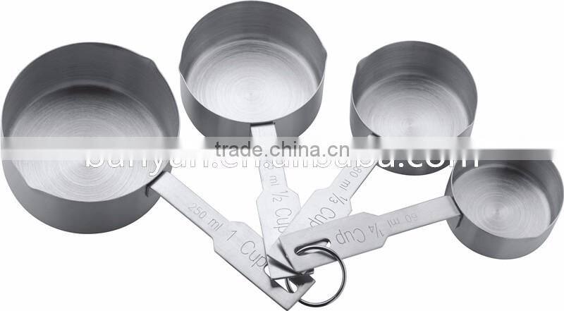 Top Quality 4pcs Stainless Steel Spoon Set Measuring Cup Spoon With Silicon Handle