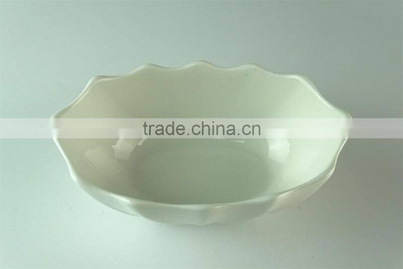 Popular Stocked white ceramic dessert serving bowl for sale
