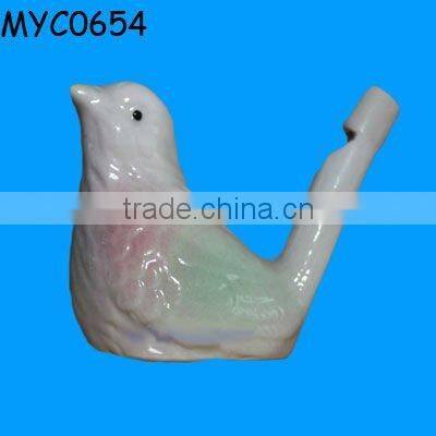 Bird shape ceramic whistle