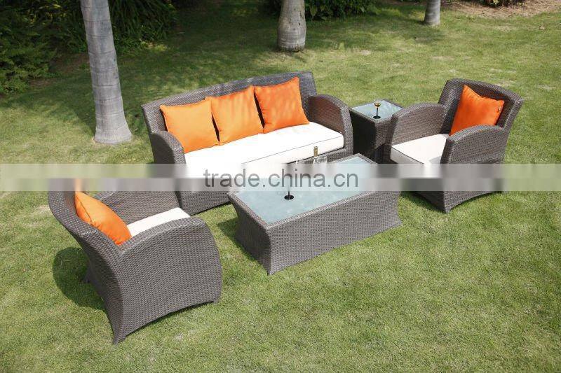 modern rattan leather sofa