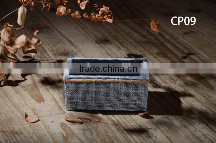 Factory wholesale cement decorative garden plant pots indoor