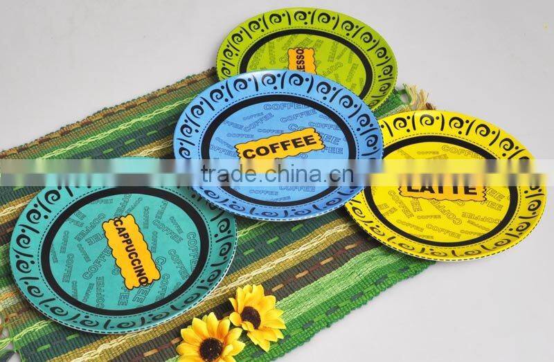set of 4pcs 10.5"porcelain dinner plate with decal printing for Christmas