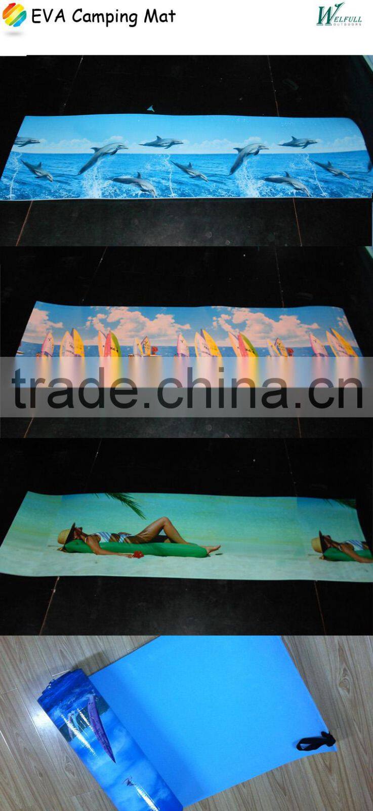 Foil yoga mat,camping mat, picnic mat can be printed by customer pictures