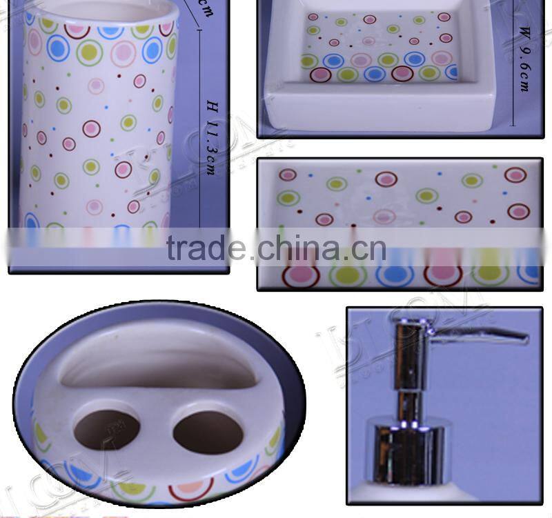 Cheap hotel bathroom accessories set ceramic bathroom set