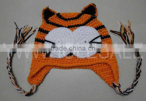 new arrivel!2013 HOT cute animal crochet baby hat tiger pattern winter funny hats