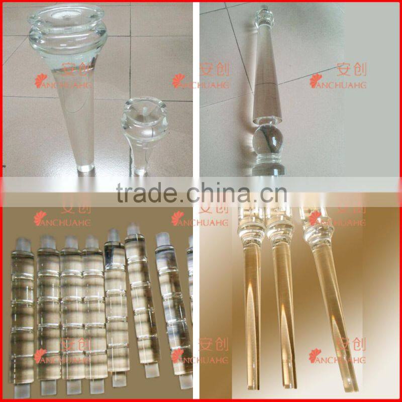 lucite table leg_acrylic furniture legs_custom acrylic legs for furniture