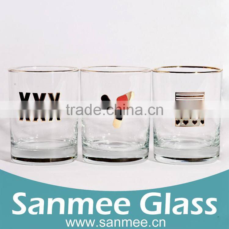 Hot Sales Colorful Logo Design Commemorative Glass Cup