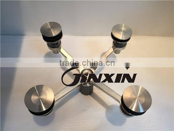 JINXIN glass 4 legs system fitting installation glass spider connection
