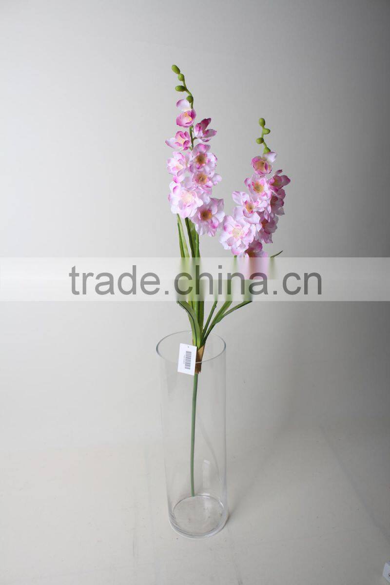 Two branches handmake artificial fabric orcihd for decoration