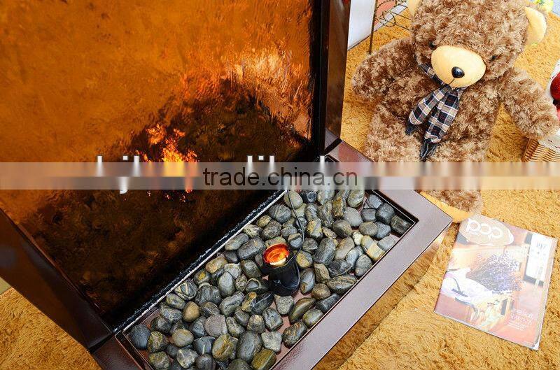 bronze mirror floor standing waterfall decoration items