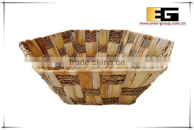 Hexagonal Natural Waterhyacinth Grass Tray
