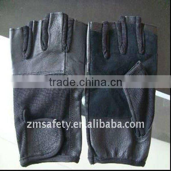 Half Finger Pig Skin Weight Lifting Glove