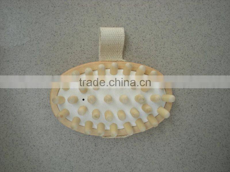 Hand-Held Natural Wooden Body Massage Brush