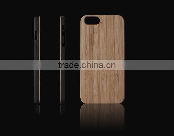 wooden case for smartphone wooden+PC case for iphone 6 PC+Wood shell