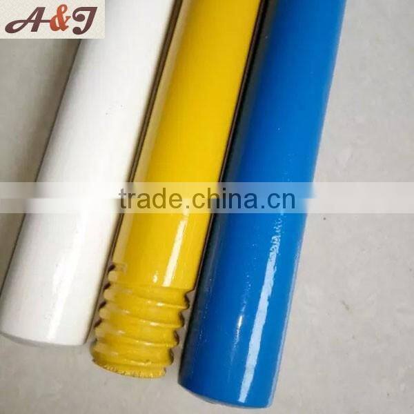 Spray paint round brush handle straightened