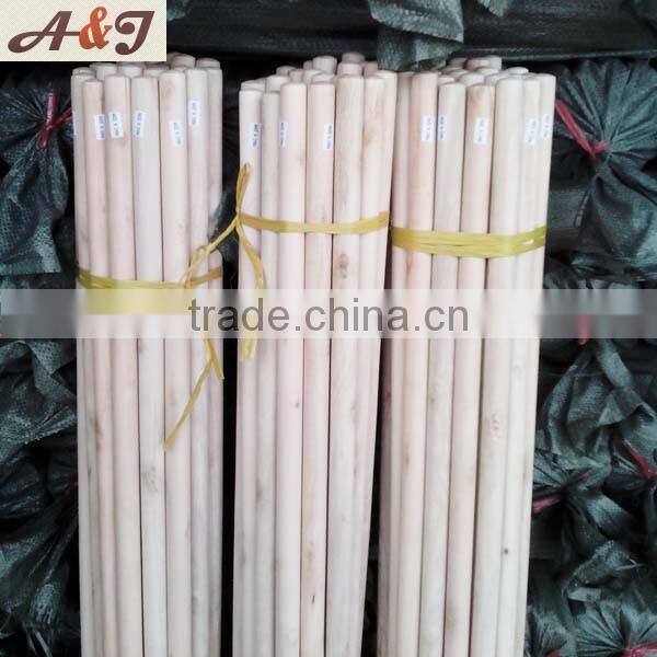 Wood color flat rake pole gardening tool pole