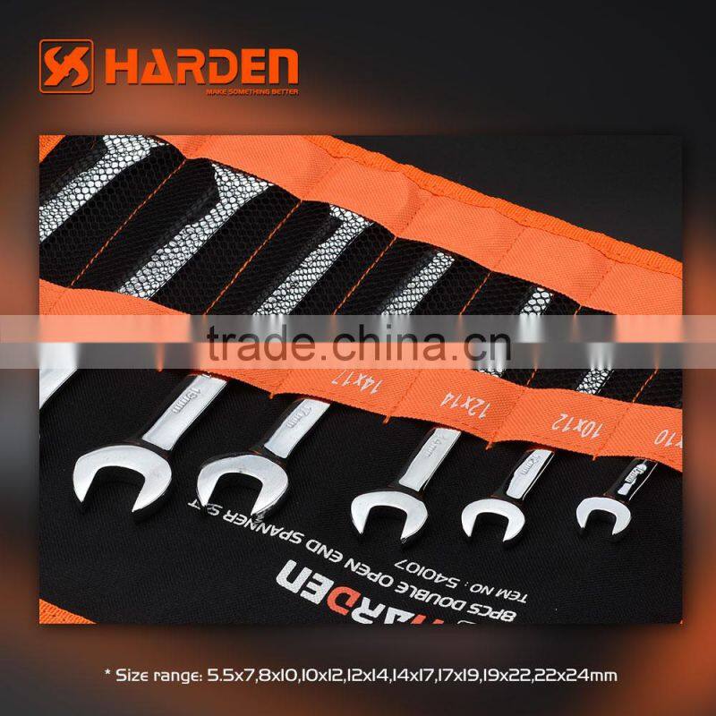 8 pcs double open -end spanner set labor saving wrench combination ratchet spanner