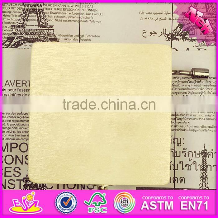 handmade hand crank cartoon wooden metal music box W07B032-S