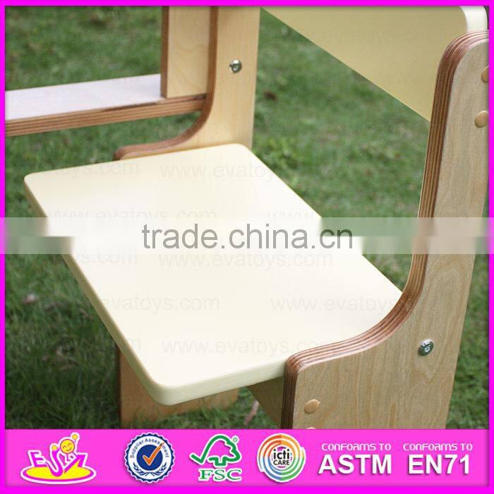 Multi-functional children wooden foldable chalkboard table high quality wooden chalkboard table for kids W08G154A-S