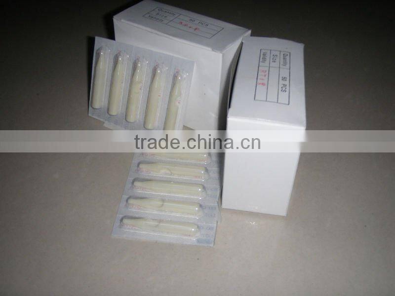 Tattoo Disposable White Short Nozzle Tips Round Diamond Flat U Pick Size