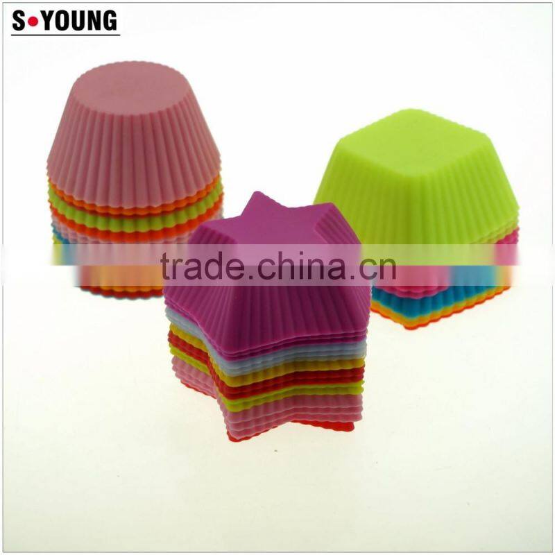 11147 Lovely mini star shaped Eco-friendly silicon cake silicone mold