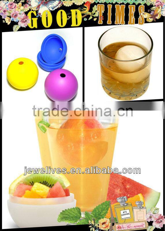 New coming clear ice cream ball,silicone ice ball mold