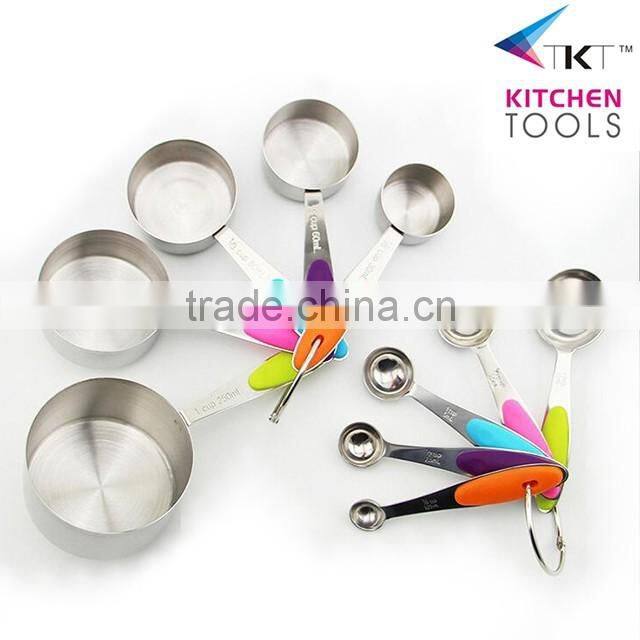Hight quality 5pcs measuring cups with silicone handle