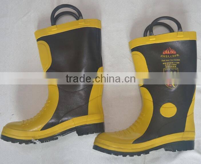 2016 New Design Factory direct sale Steel toe Fire proof fire fighting Boots For fire fighter