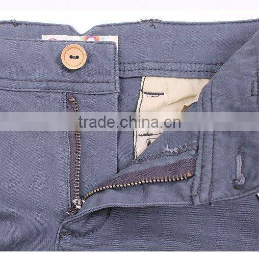 Ladies' 100% cotton twill washed hot casual short