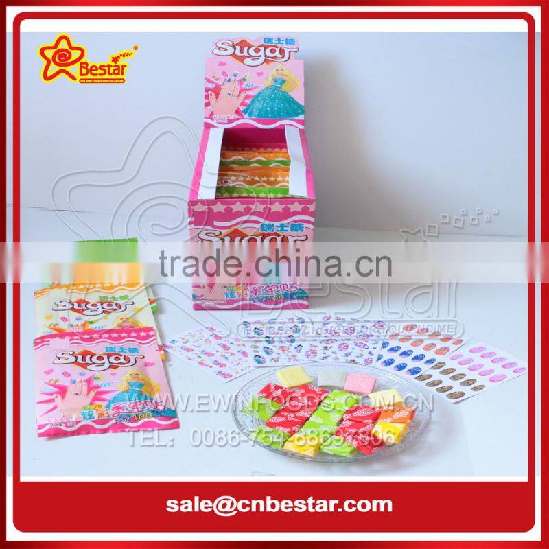 Mix Fruit Sugus Candy With Nail Sticker
