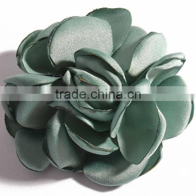 handmade singe fabric flower clip for kids hair accessories