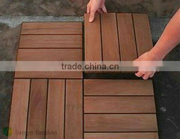 Free DIY Decking Tile Dark Carbonized Color made from Strand Woven Bamboo -KE-OS0824