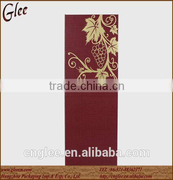 Cheap cardboard single bottle wine paper packaging box