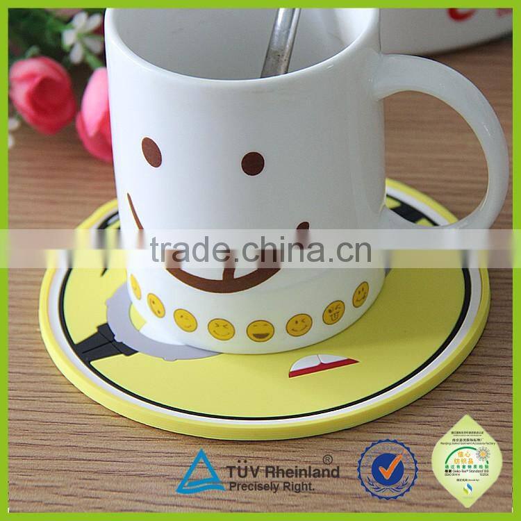 2016 newly coffee tea cup silicone round coasters