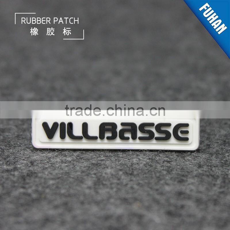 Custom Embossed Recyclable Rubber Labels for Garment Overalls