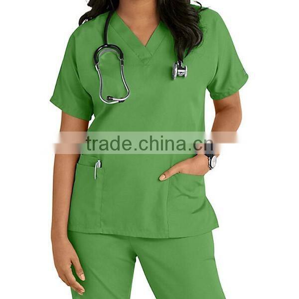 Polycotton Unisex Stylish Medical Scrubs Nursing Uniform