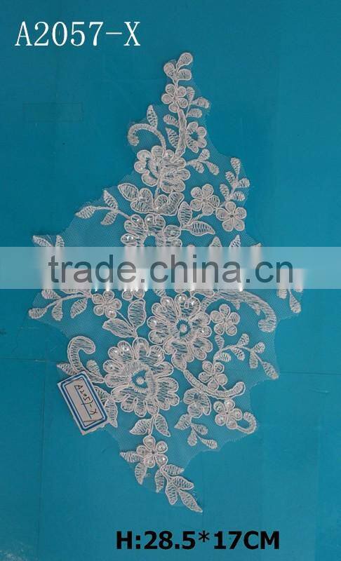 Beautiful Victorian Flower Venice Lace Applique Pair in stock