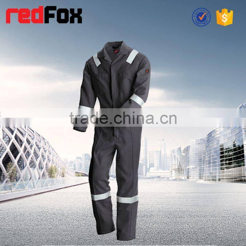 navy winter coverall workwear uniform with reflective tapes