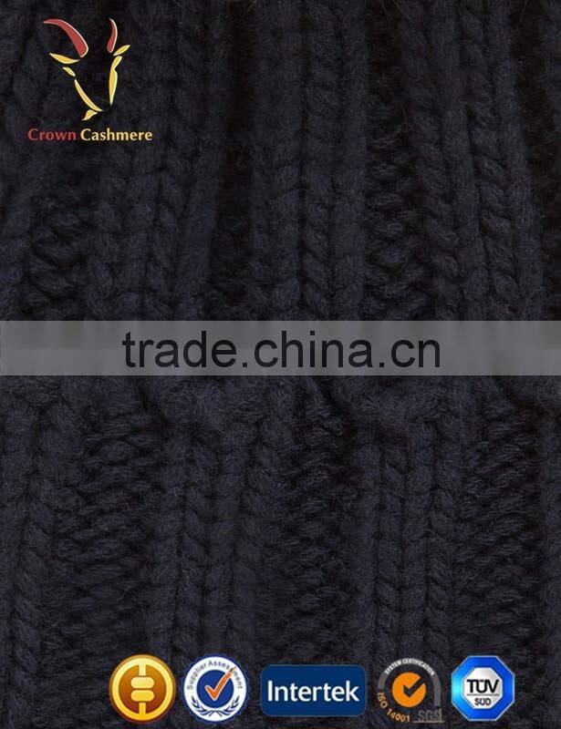 Ladies Winter Wool Hat Fur Pom Hat,Cut Winter Hat