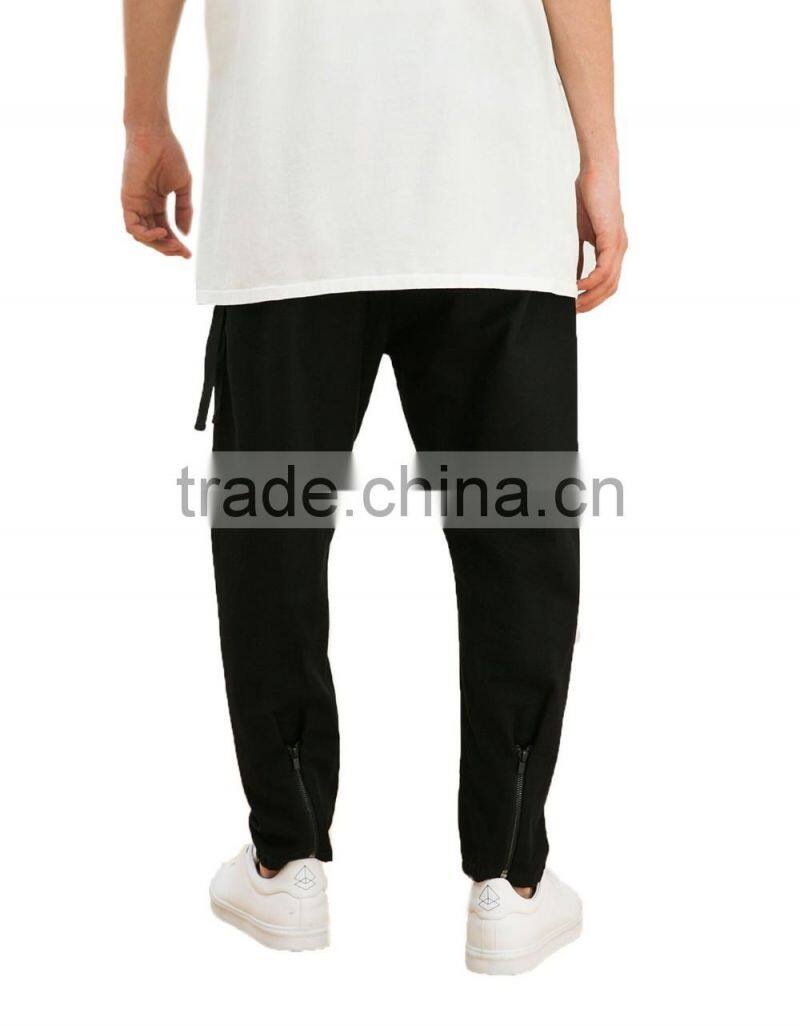 Latest fashion design zipper bottom mens pants crotch pants