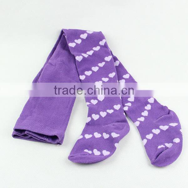 Purple colored tights pantyhose for little girls