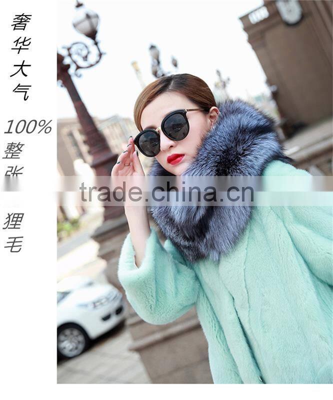 2016 sliver fox fur whole skin Luxury Wedding Genuine Real Whole Skin Fox Fur Neck Ring Shawls Winter Women Fur Scarves Pashmina