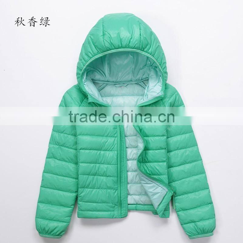 custom made oem kids feather down coat,children down garment