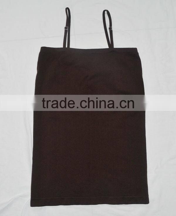 2013 Yiwu factory directly clothing wholesale top selling products women's seamless corset nylon yarn tank top