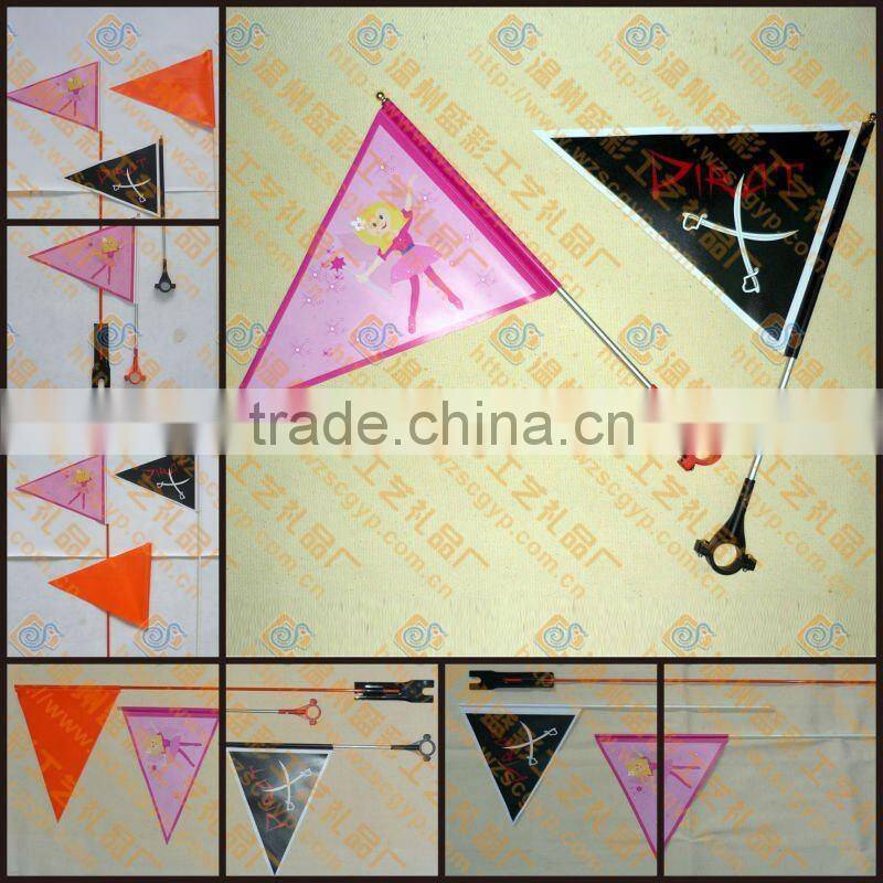 custom safety bicycle flags