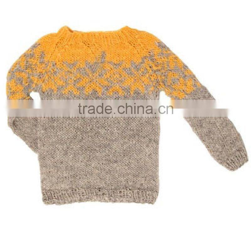 100% wool pullover sweater o neck knitting machine sweater